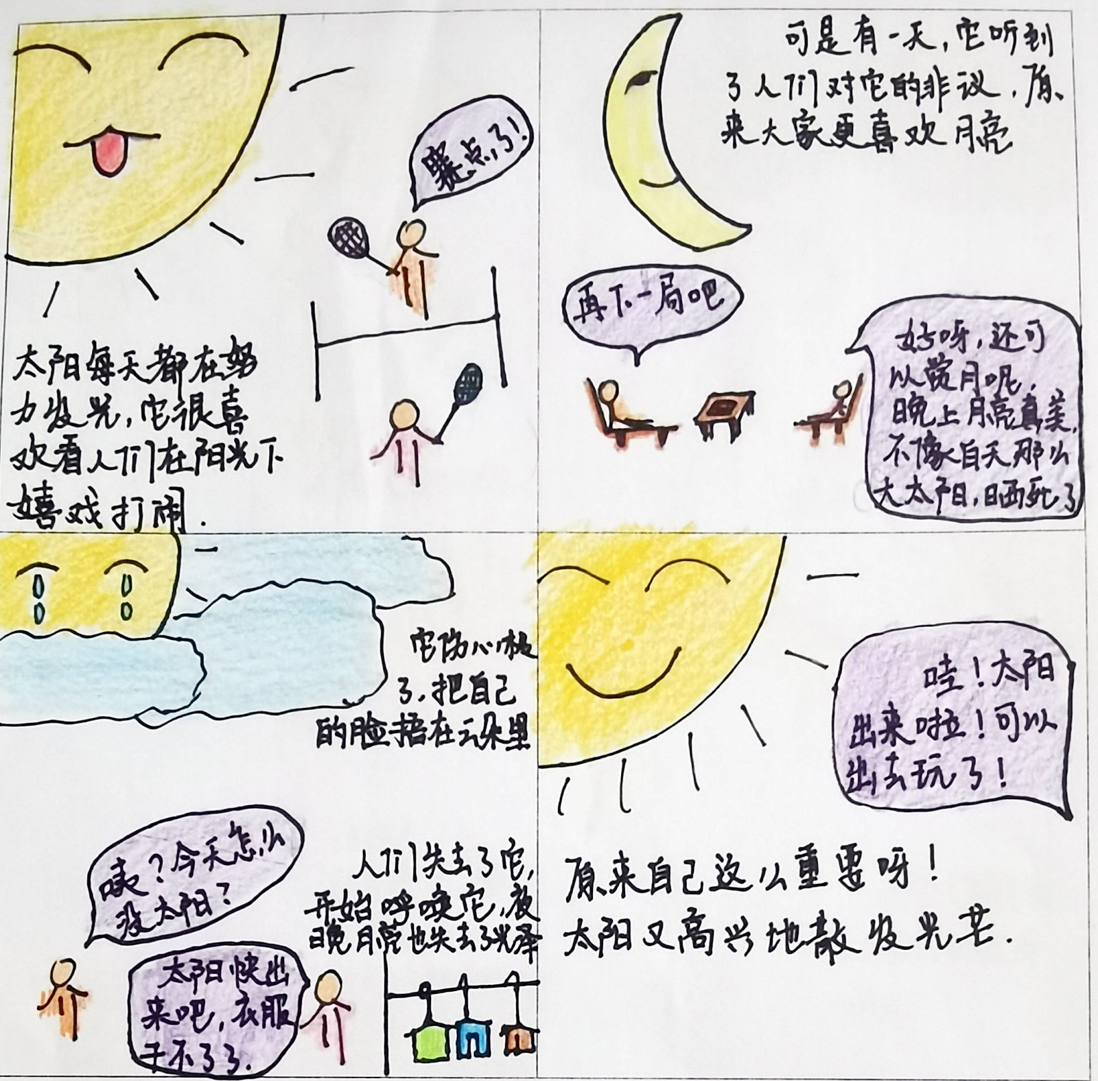 高二（15）班刘海笛《重新发光的太阳》.jpg